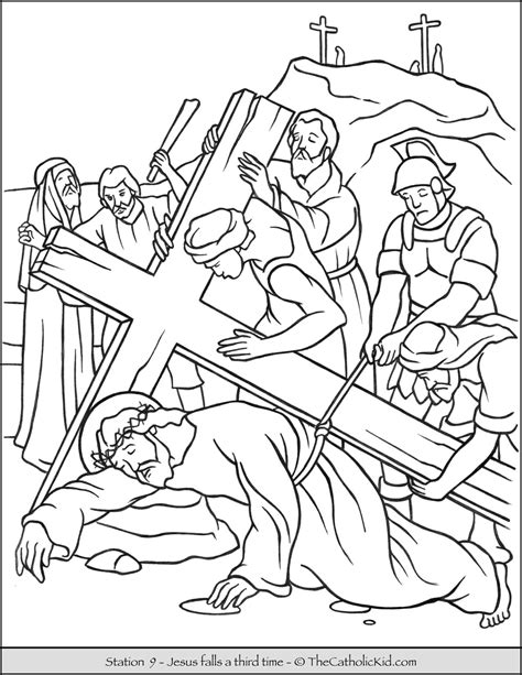 Stations Of The Cross Printable Coloring Pages